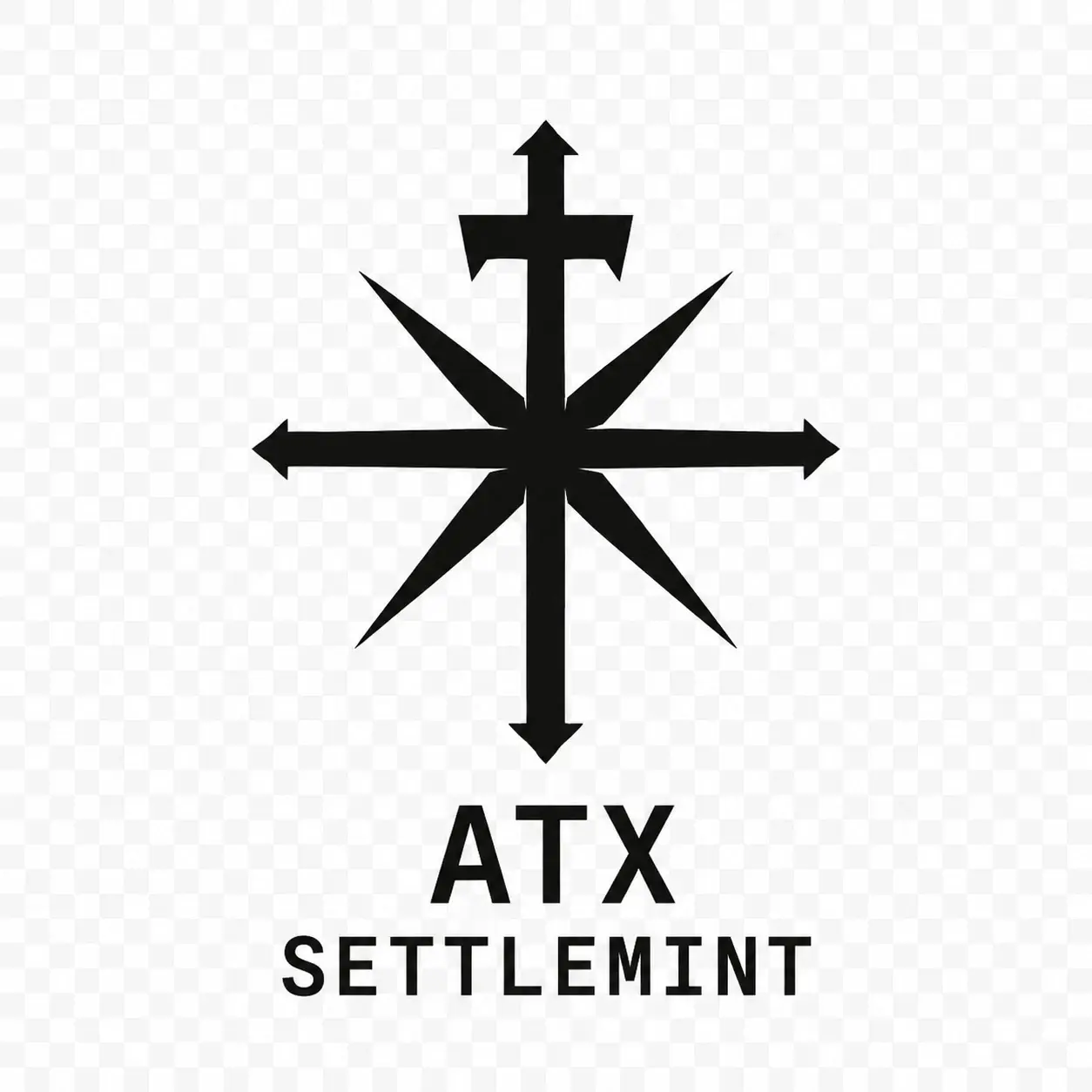 Field-guide seal: the ATX Settlemint mark — an eight-point frontier star crossed with a cross